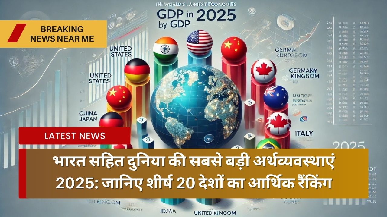 भारत सहित दुनिया की सबसे बड़ी अर्थव्यवस्थाएं 2025: जानिए शीर्ष 20 देशों का आर्थिक रैंकिंग
