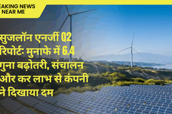 सुजलॉन एनर्जी Q2 रिपोर्ट: मुनाफे में 6.4 गुना बढ़ोतरी, संचालन और कर लाभ से कंपनी ने दिखाया दम