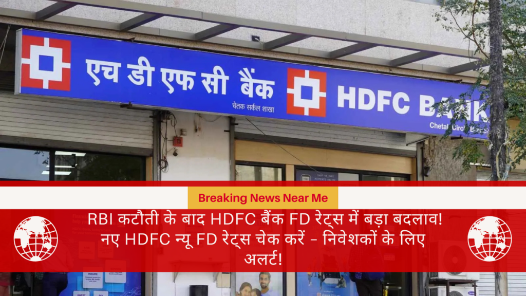 RBI कटौती के बाद HDFC बैंक FD रेट्स में बड़ा बदलाव! नए HDFC न्यू FD रेट्स चेक करें – निवेशकों के लिए अलर्ट!