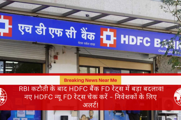 RBI कटौती के बाद HDFC बैंक FD रेट्स में बड़ा बदलाव! नए HDFC न्यू FD रेट्स चेक करें – निवेशकों के लिए अलर्ट!