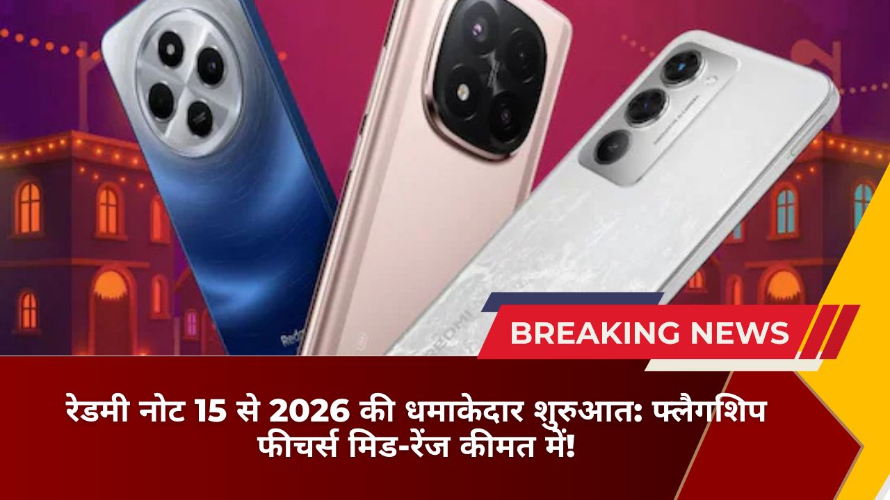 रेडमी नोट 15 से 2026 की धमाकेदार शुरुआत: फ्लैगशिप फीचर्स मिड-रेंज कीमत में!